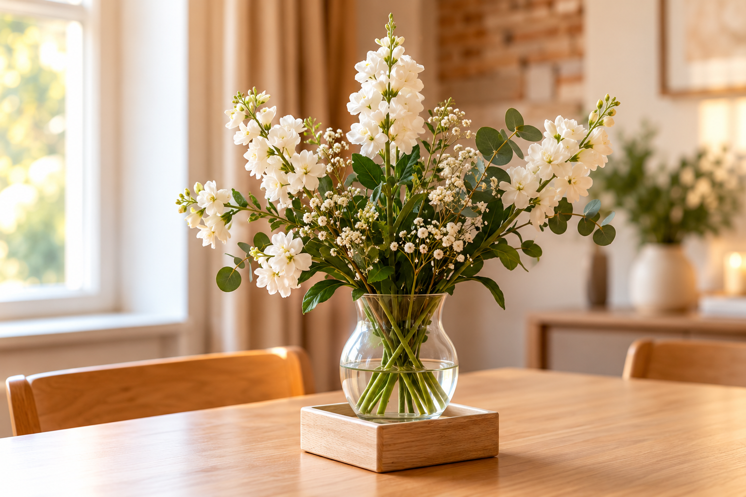 Blumen in einem gemütlichen Wohnraum